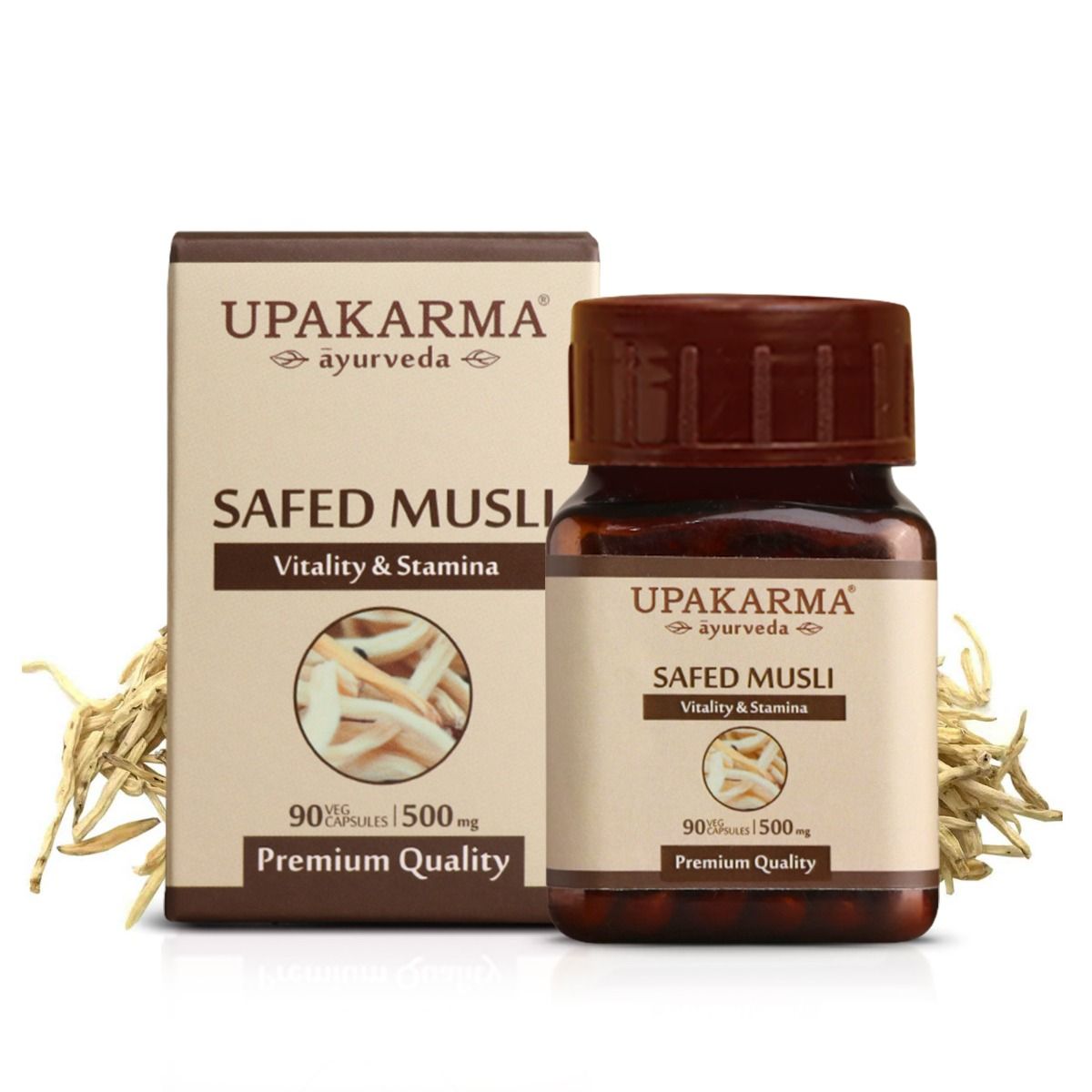 Buy Upakarma Ayurveda Safed Musli 500 mg, 90 Capsules Online