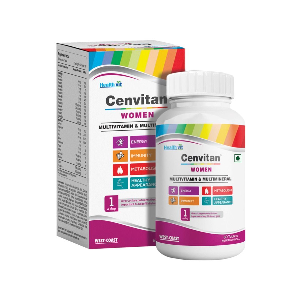 Buy Healthvit Cenvitan Women Multivitamin & Multimineral, 60 Tablets Online