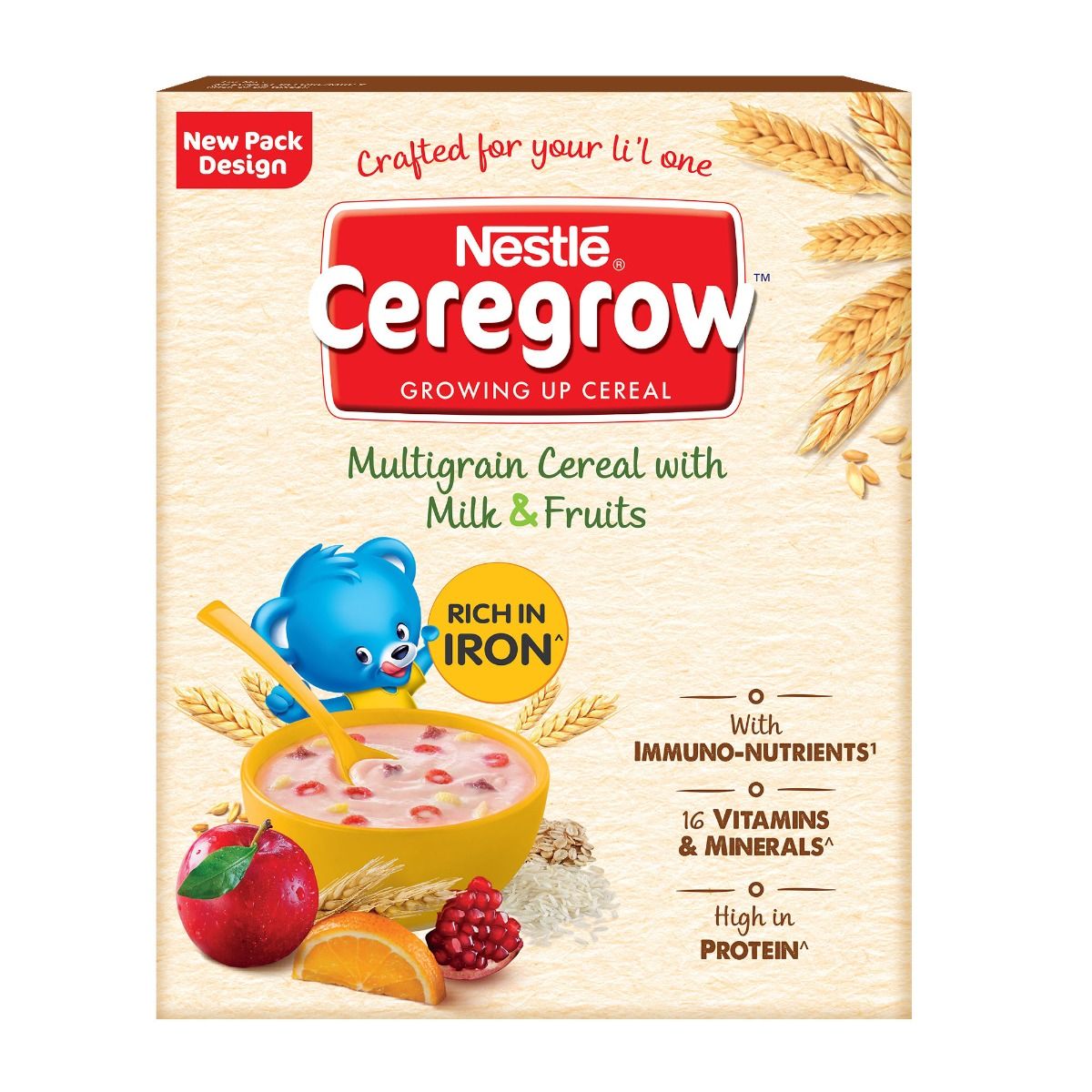 Buy Nestle Ceregrow Growing Up Baby Cereal Multigrain Milk & Fruits Powder, 300 gm Refill Pack Online