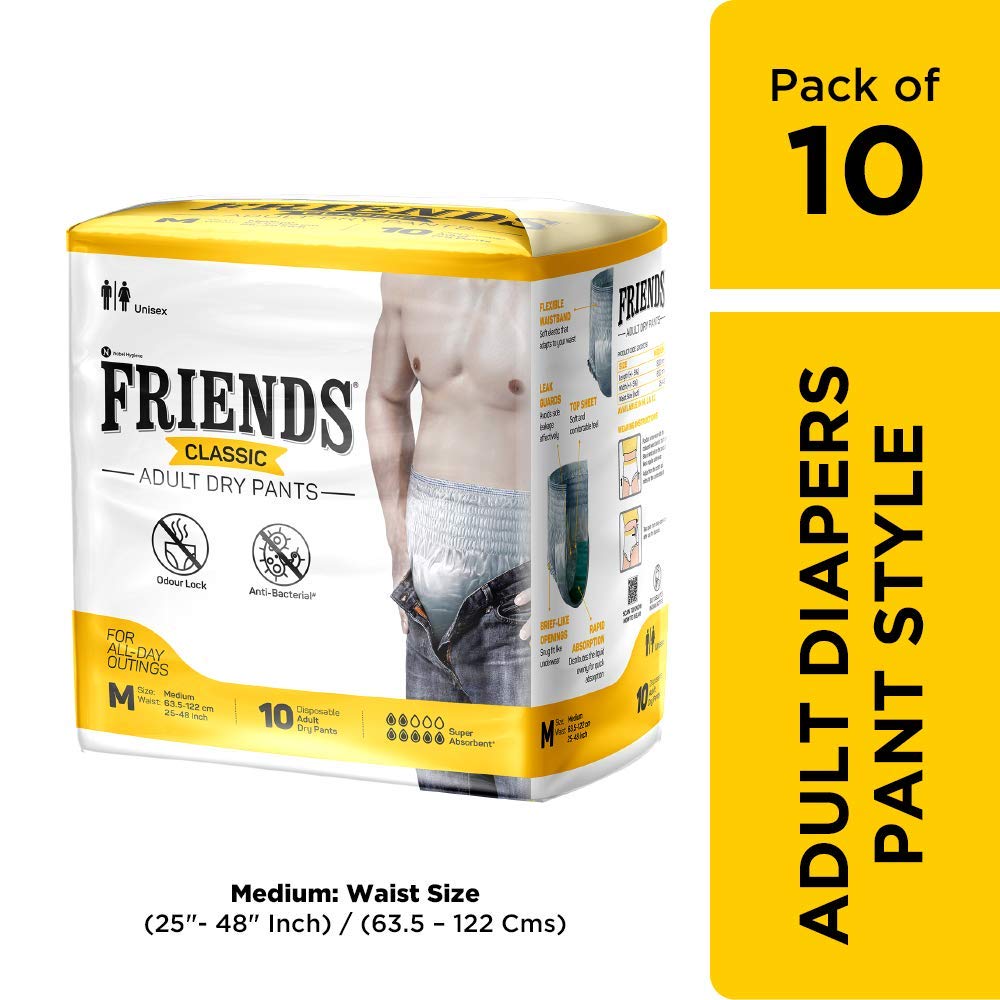 Buy Friends Classic Adult Dry Pants Medium, 10 Count Online