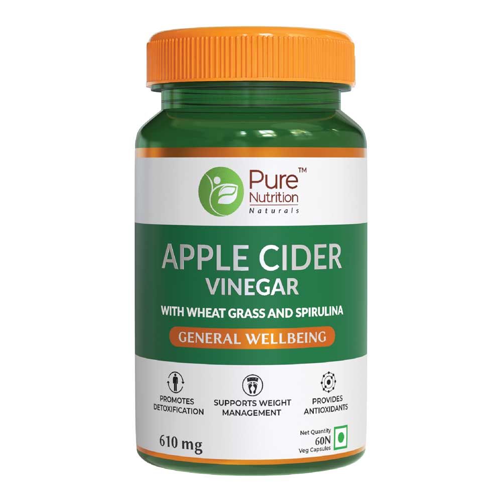 Pure Nutrition Apple Cider Vinegar 610 mg, 60 Capsules Price, Uses