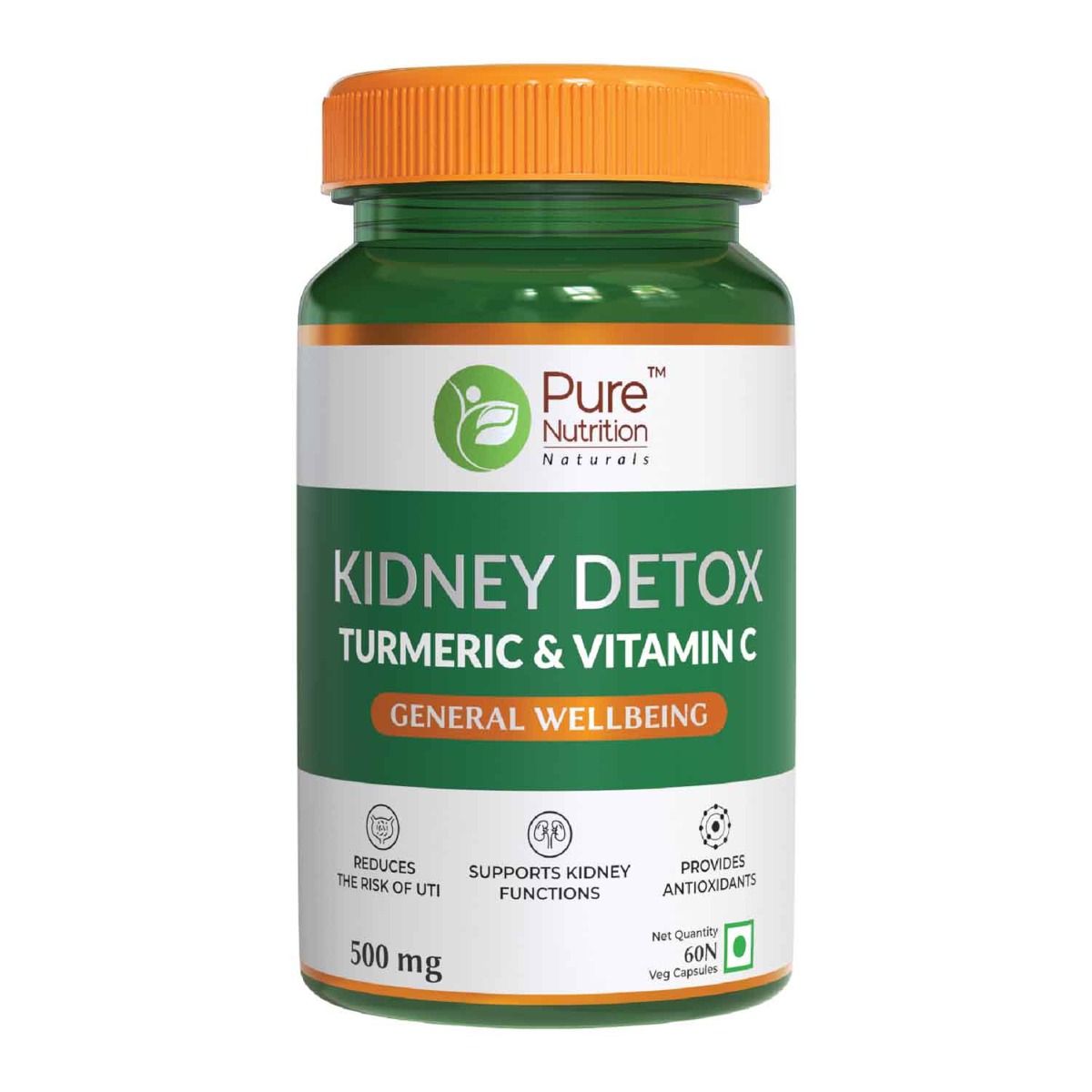 Pure Nutrition Kidney Detox 500 mg, 60 Capsules Price, Uses, Side