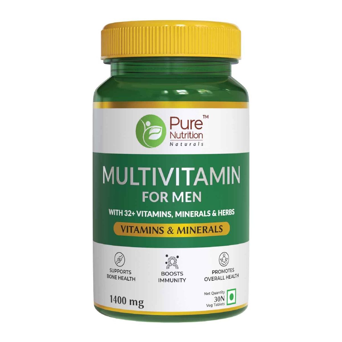 Pure Nutrition Multivitamin for Men 1400 mg, 30 Tablets Price, Uses