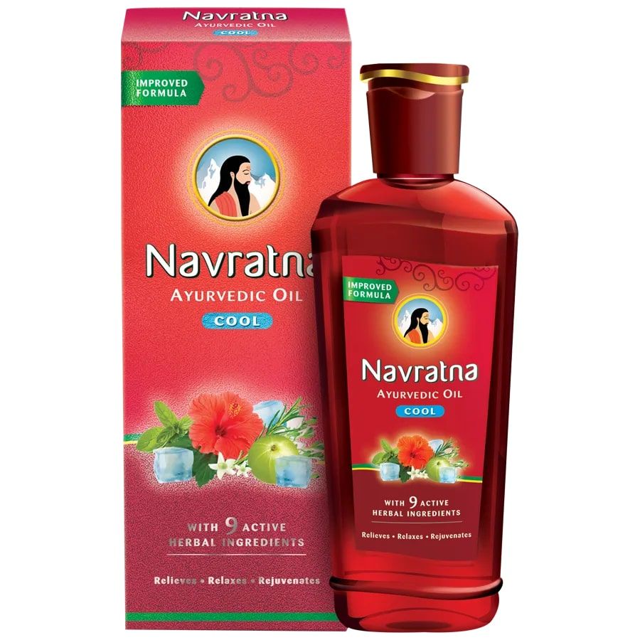 Buy Navratna Ayurvedic Cool Hair Oil, 50 ml Online