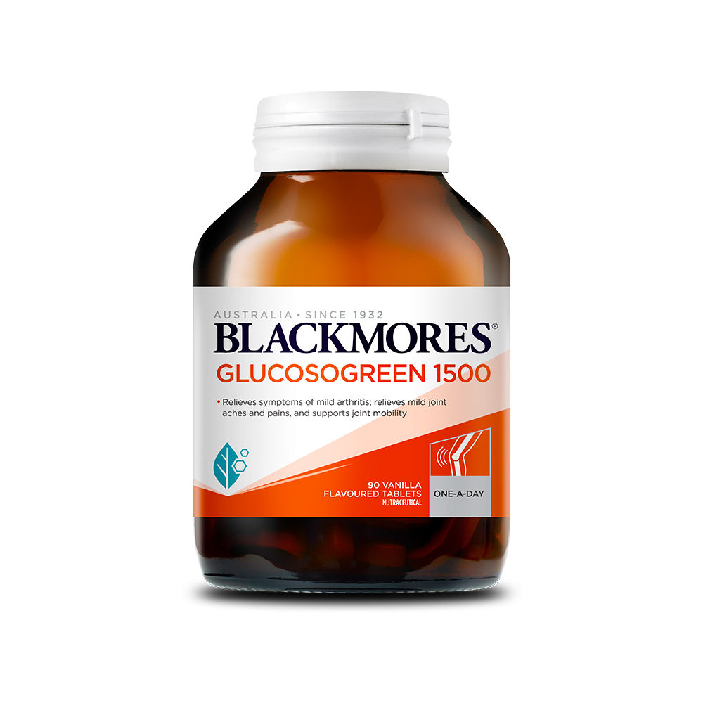Buy Blackmores Glucosogreen 1500 Vanilla Flavour for Joint Health, 90 Tablets Online