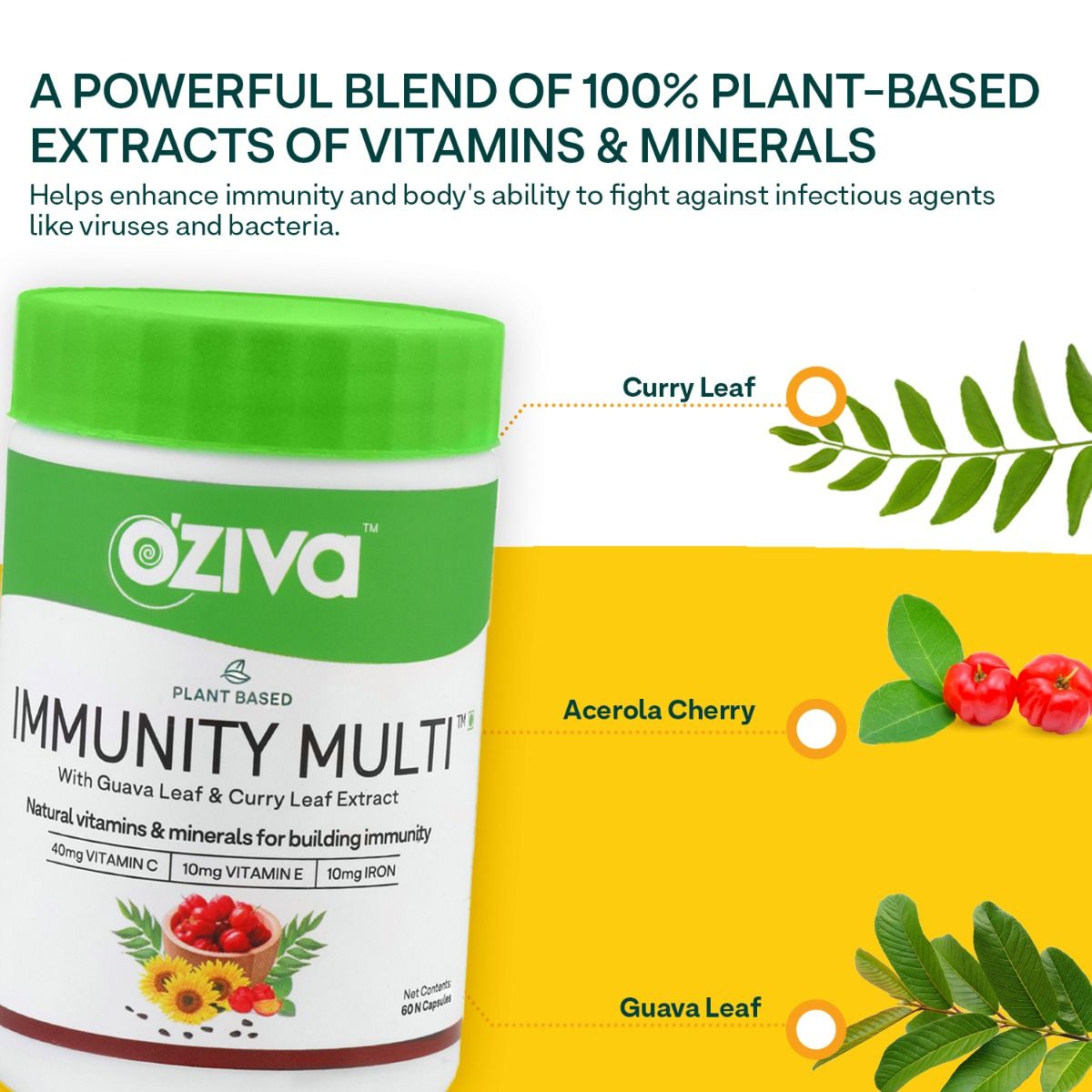 OZiva Immunity Multi, 60 Capsules, Pack of 1 