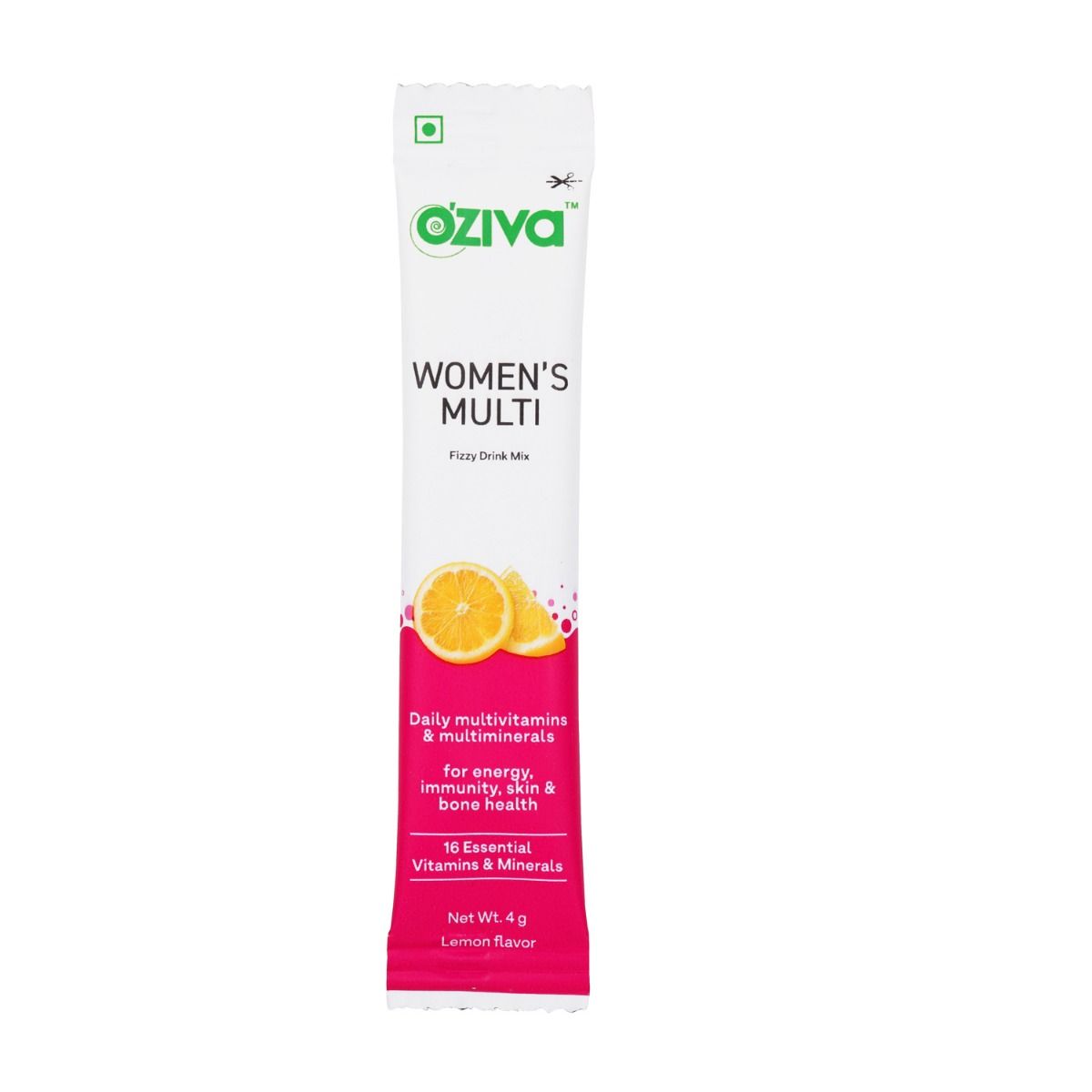 OZiva Women's Multi Fizzy Drink, 6 Sachets (6x4 gm), Pack of 1 