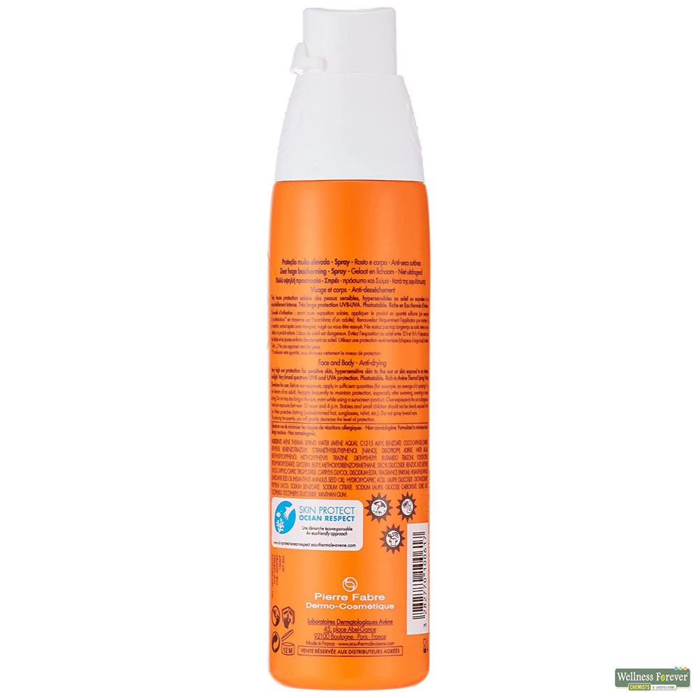 Avene Very High Protection SPF 50⁺ Spray, 200 ml, Pack of 1 