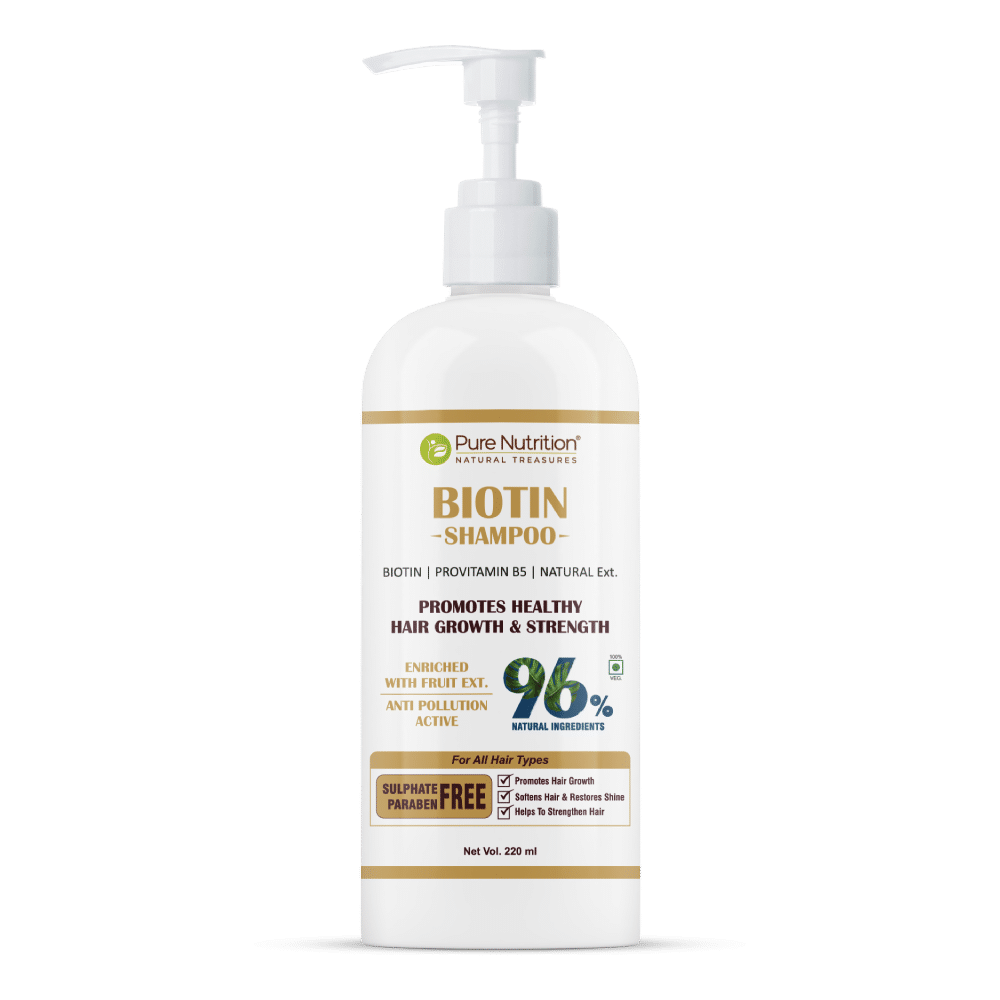 Pure Nutrition Biotin Shampoo, 220 ml, Pack of 1 