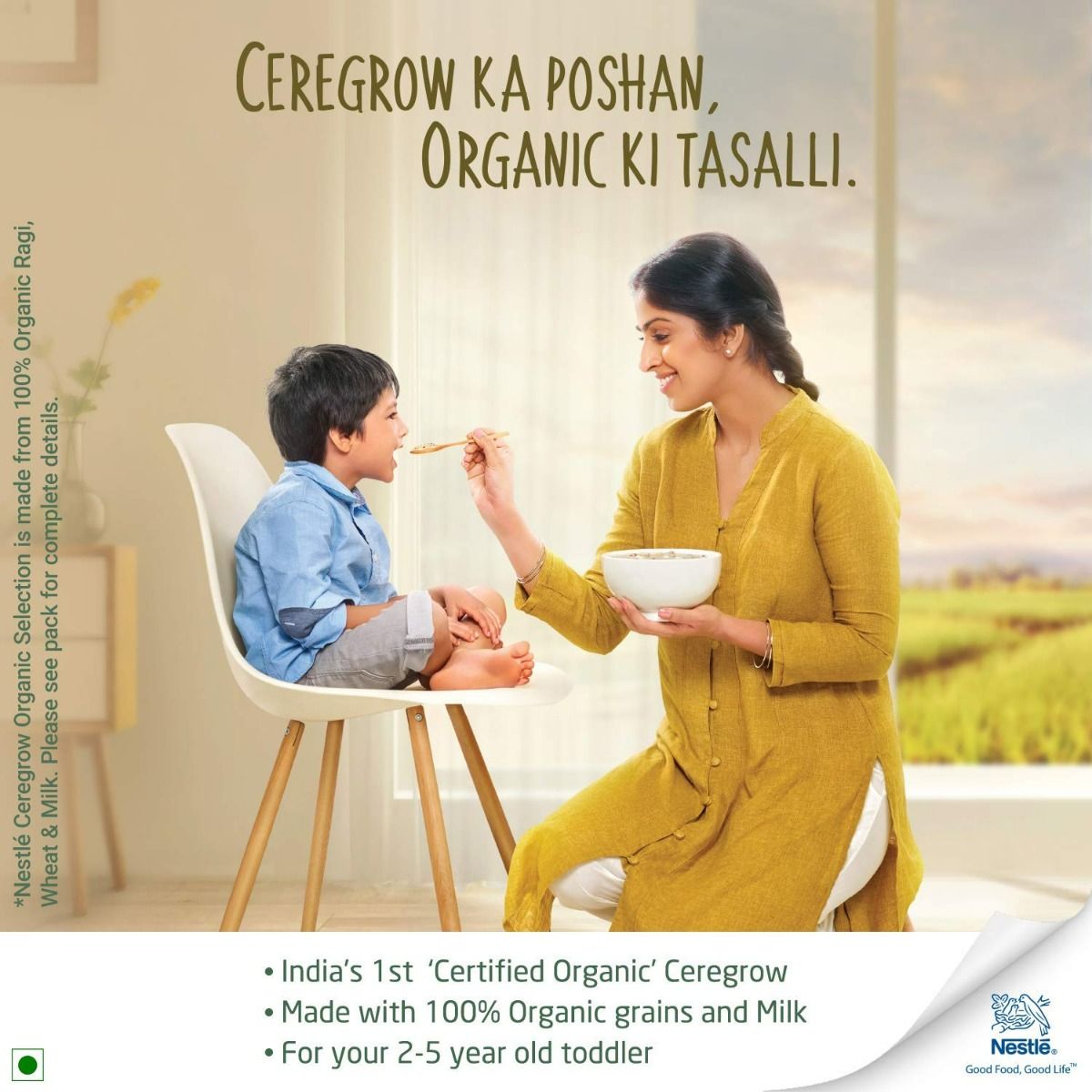 Nestle Ceregrow 24+ Organic Ragi & Mixed Fruit, 200 gm Refill Pack, Pack of 1 