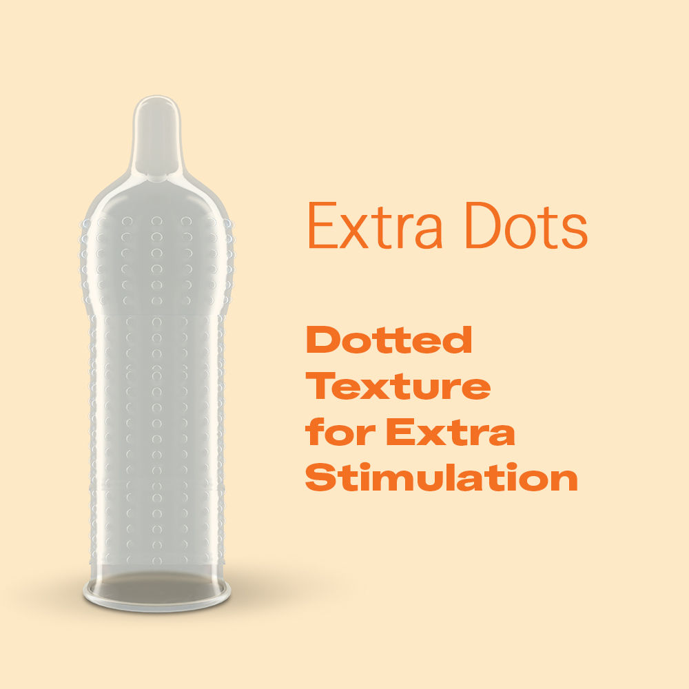 Durex Extra Dots Condoms, 10 Count, Pack of 1 