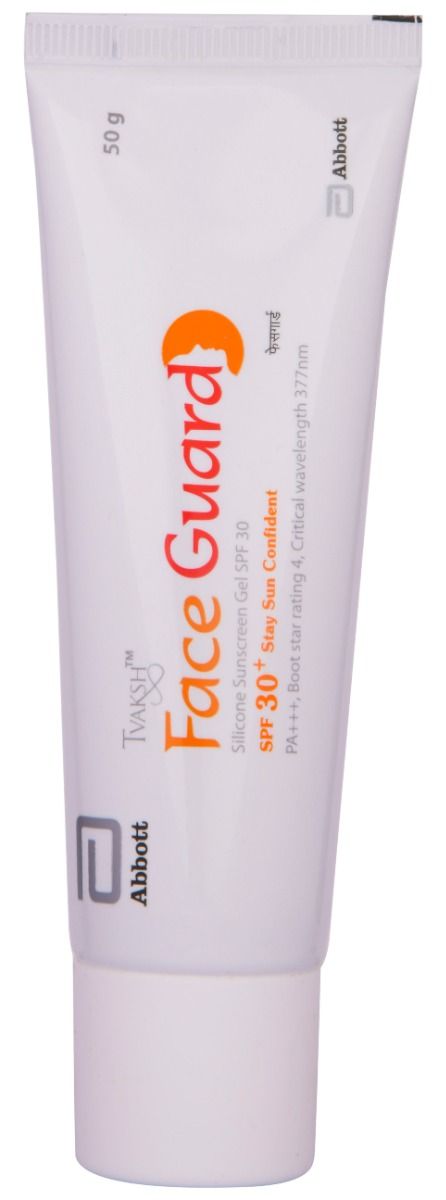 Tvaksh Face Guard SPF 30+ PA+++ Silicone Sunscreen Gel, 50 gm, Pack of 1 