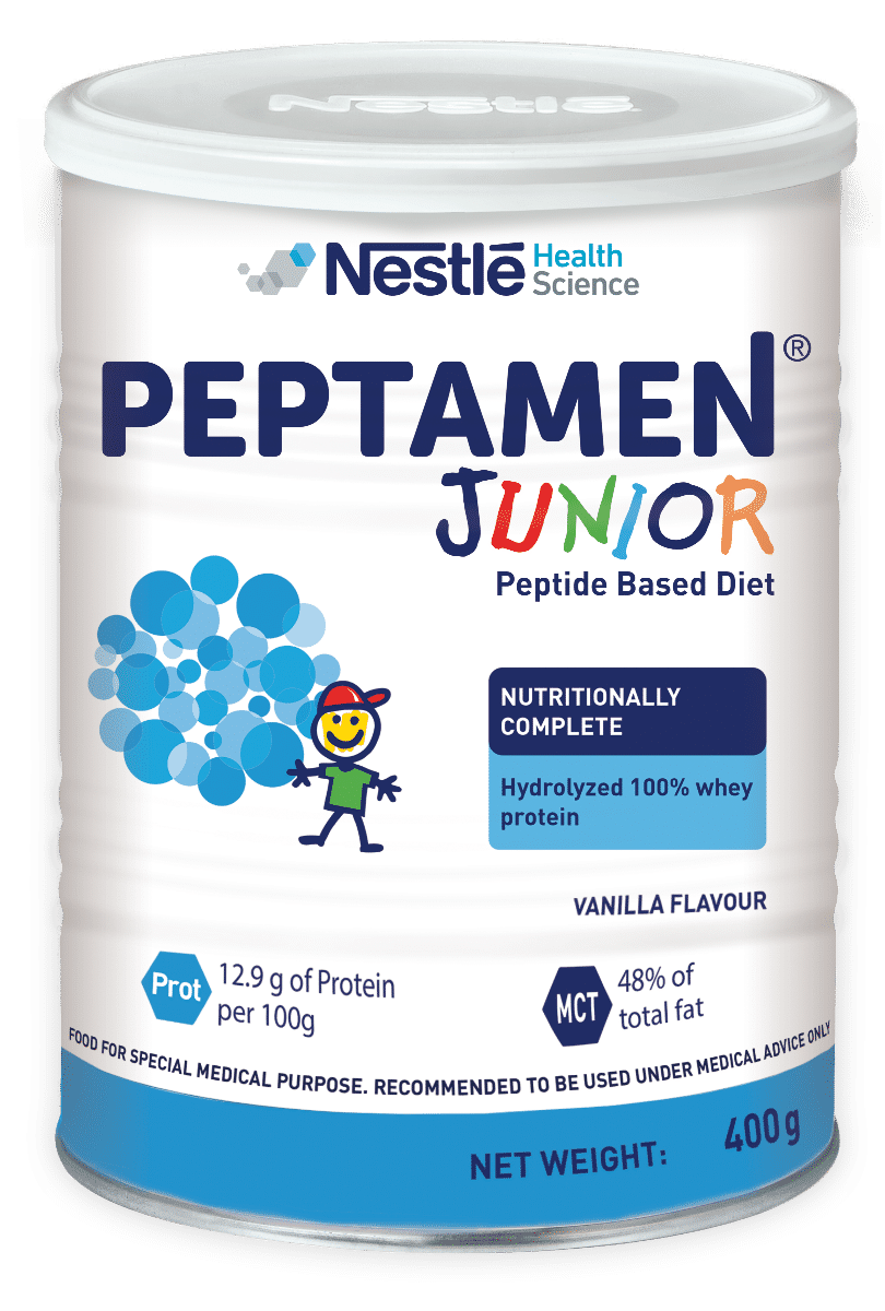 Nestle Peptamen Vanilla Flavoured Junior Peptide Based Diet Powder, 400 gm Tin, Pack of 1 