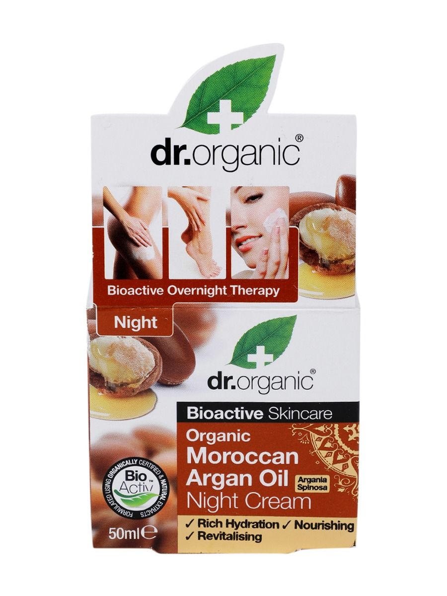 Buy dr.organic Moroccan Argan Oil Night Cream, 50 ml Online