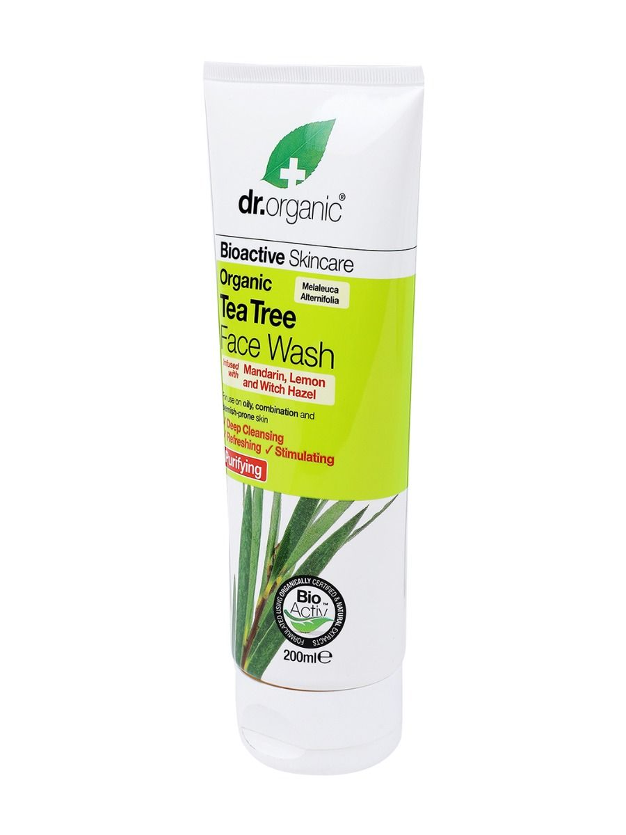 dr.organic Tea Tree Face Wash, 200 ml , Pack of 1 