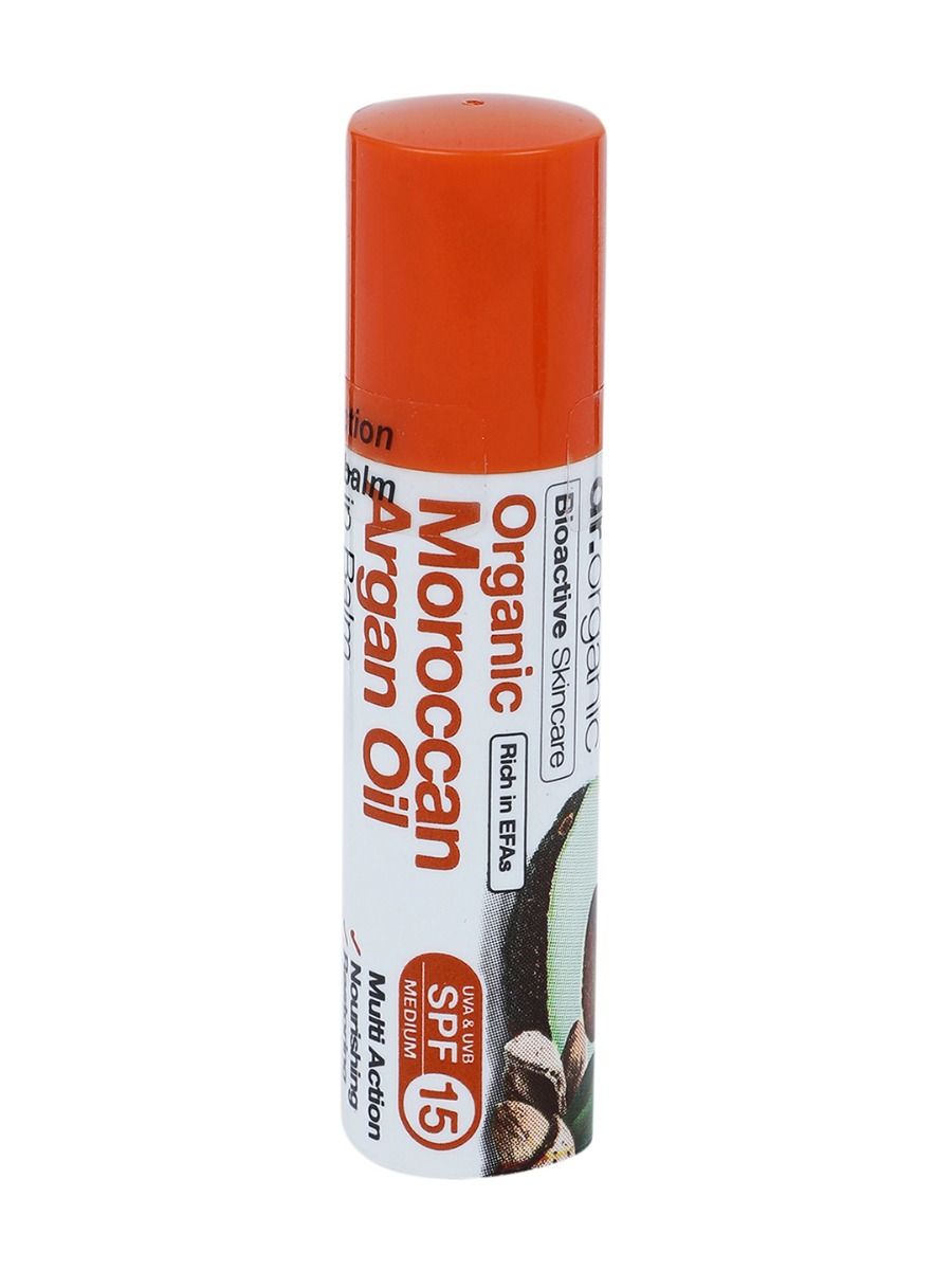 Buy dr Organic Moroccan Argan Oil Lip Balm SPF 15 UVA &UVB, 5.7 ml Online