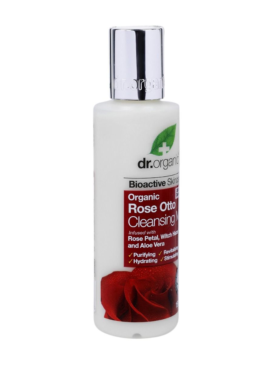 dr.organic Rose Otto Cleansing Milk, 150 ml, Pack of 1 