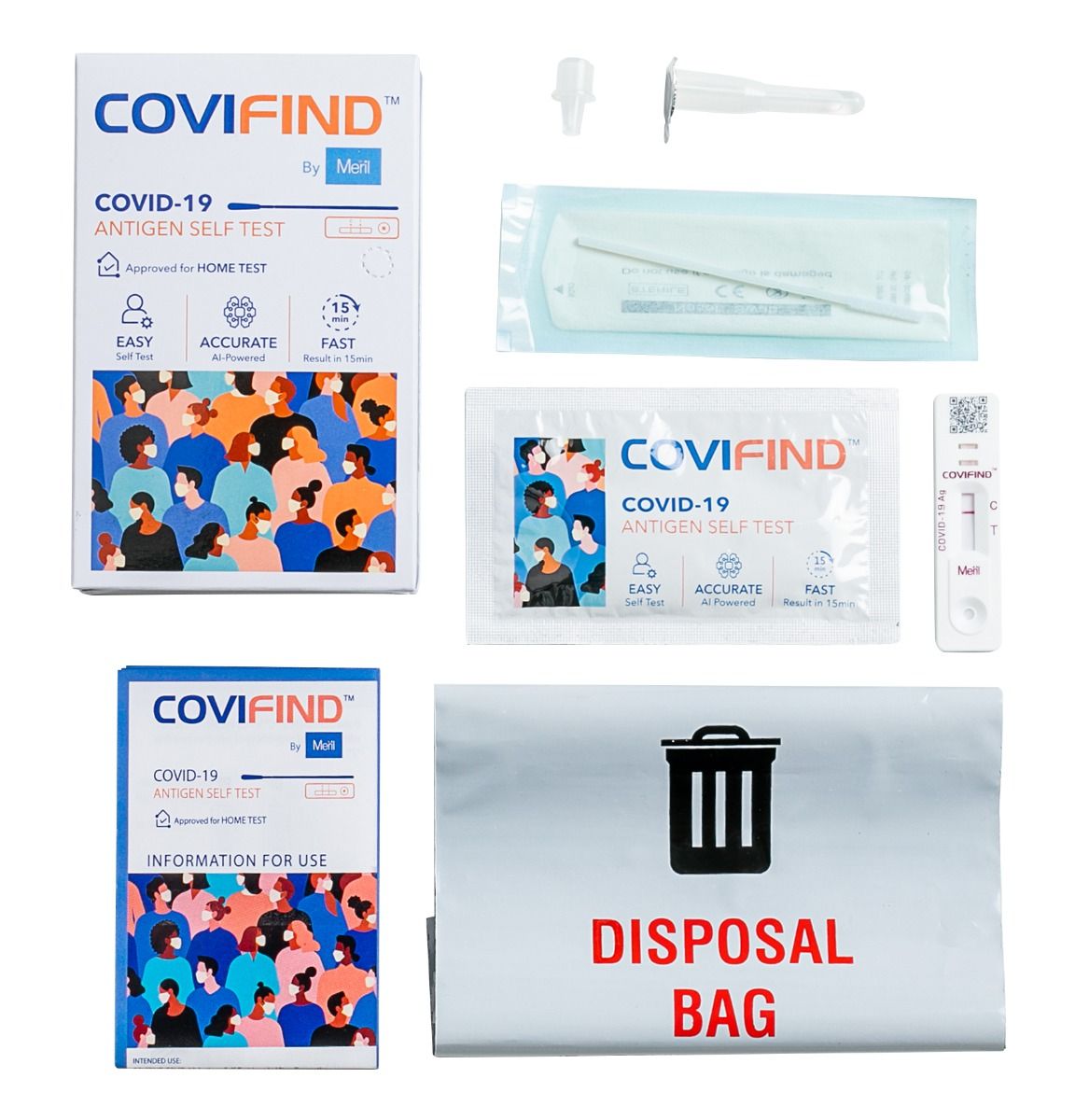 COVIFIND Covid-19 Antigen Self Test Kit, 2 kits, Pack of 2 S