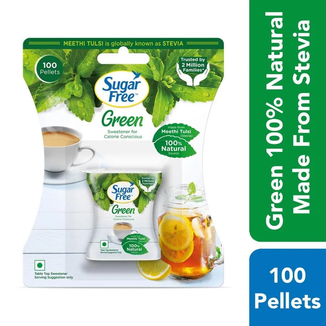 Buy Sugar Free Green Stevia Low Calorie Sweetener, 100 Pellets Online