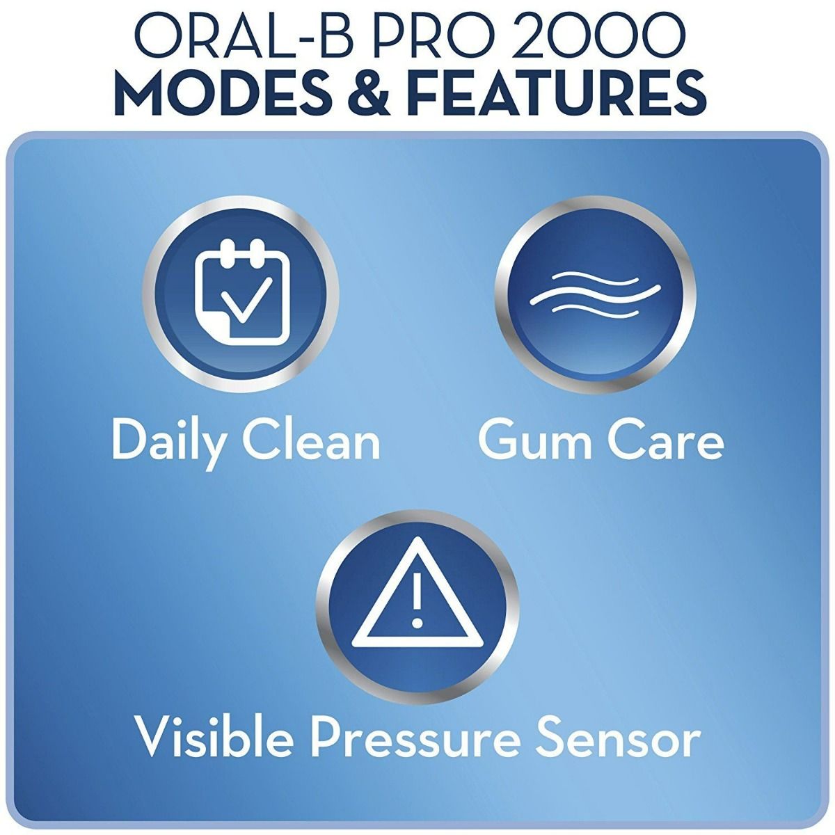 Oral-B Pro 2000 3D Action Rechargeable Toothbrush, 1 Count, Pack of 1 