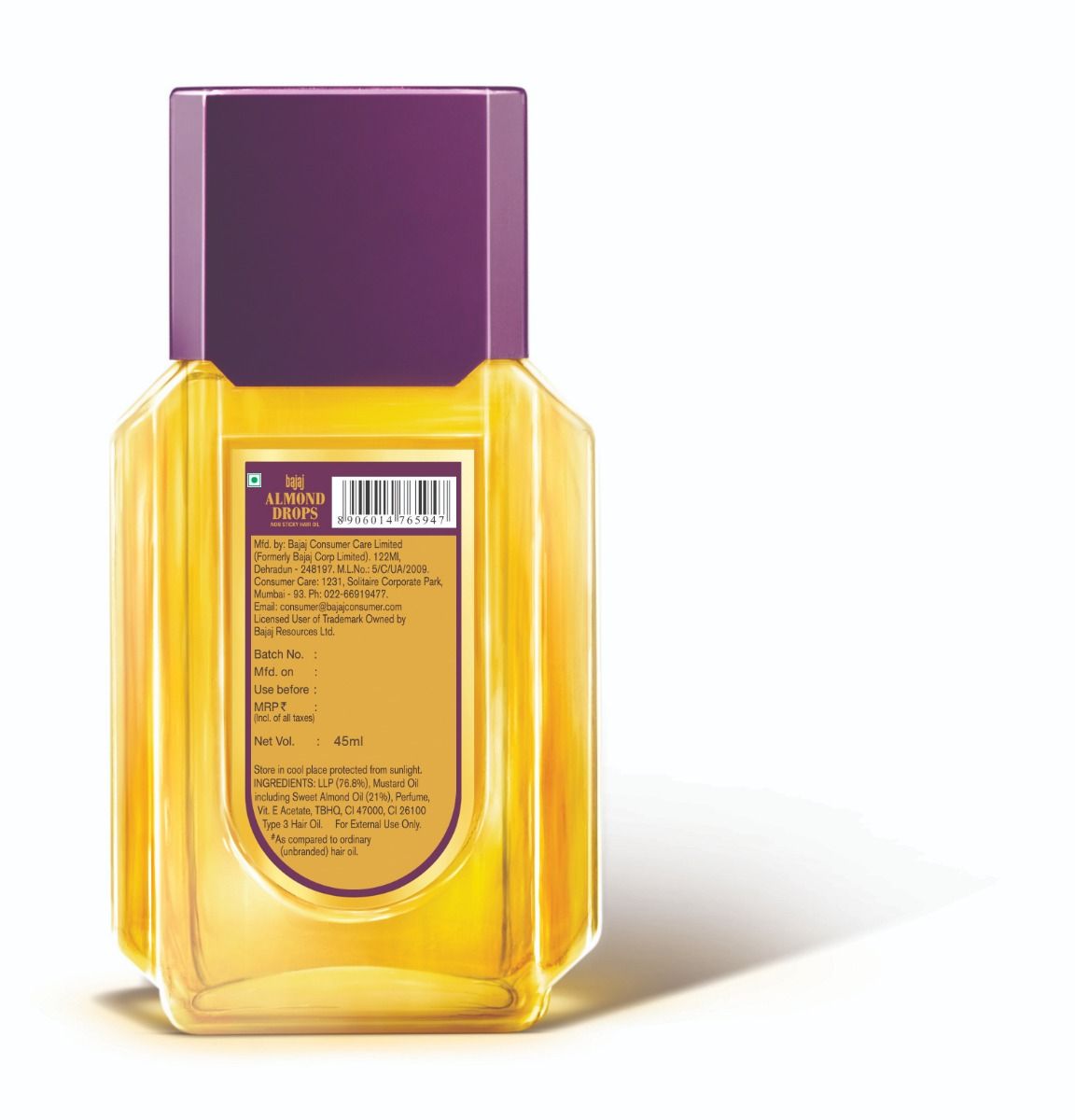 Bajaj Almond Drops Non Sticky Hair Oil 45 Ml Price Uses Side Effects Composition Apollo Pharmacy