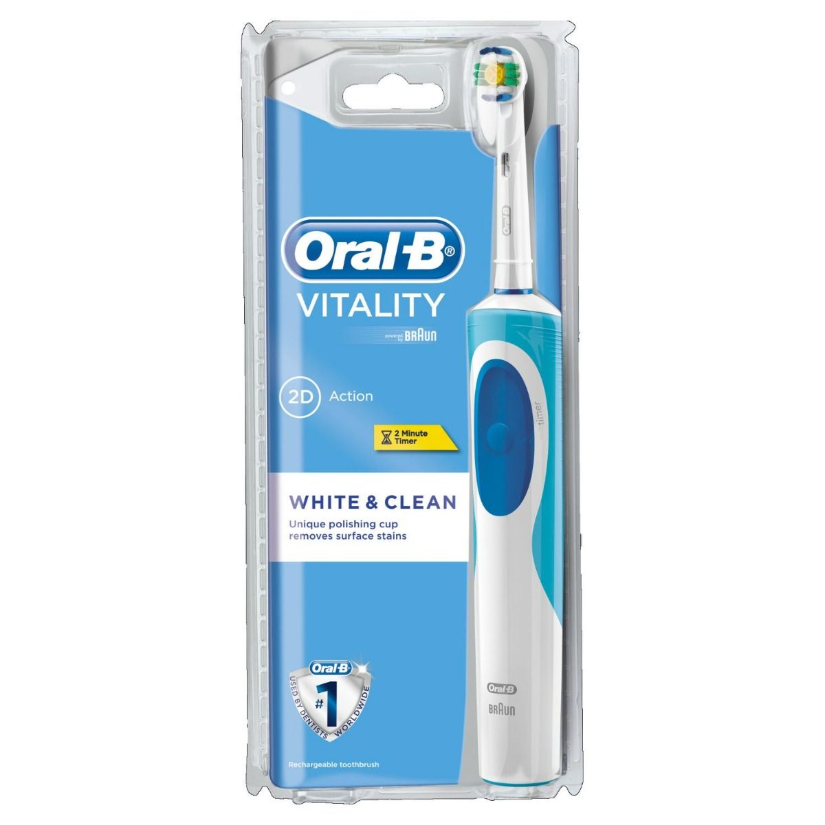 Buy Oral-B Vitality White & Clean Rechargeable Toothbrush, 1 Count Online