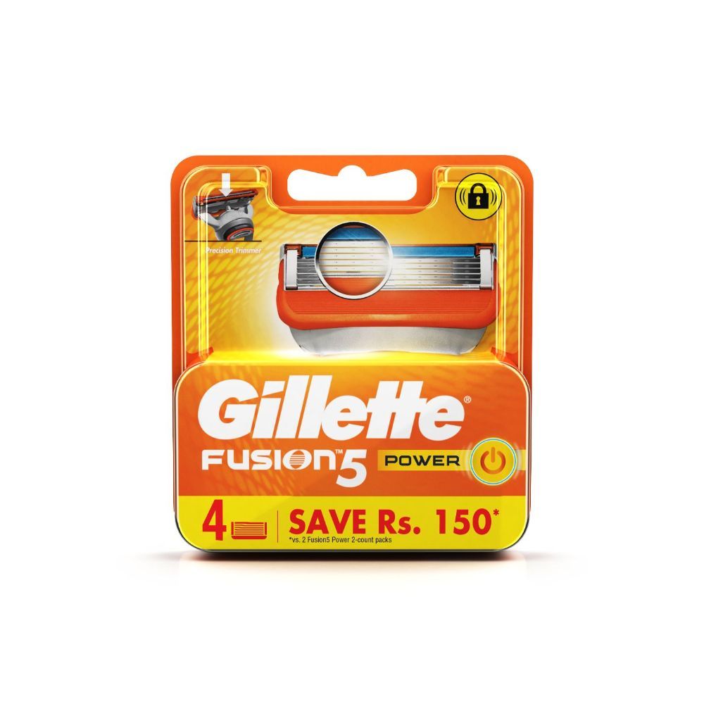 Buy Gillette Fusion 5 Power Cartridge, 4 Count Online