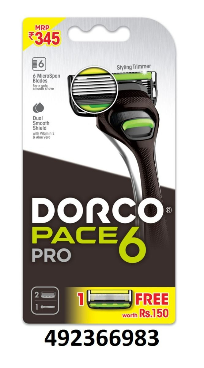Buy Dorco Pace Pro 6 Razor+Cartridge, 2 Count Online