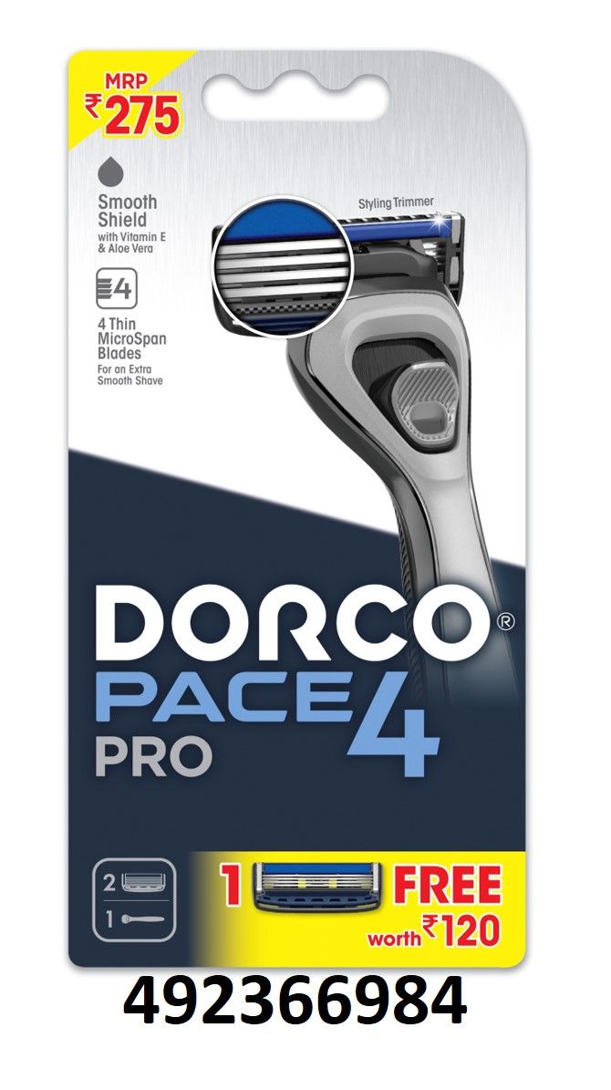 Buy Dorco Pace Pro 4 Razor+Cartridge, 2 Count Online