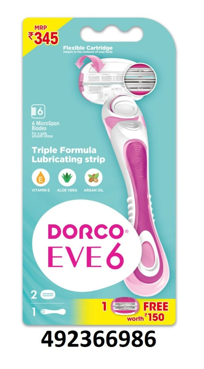 Buy Dorco Eve 6 Razor+Cartridge, 2 Count Online