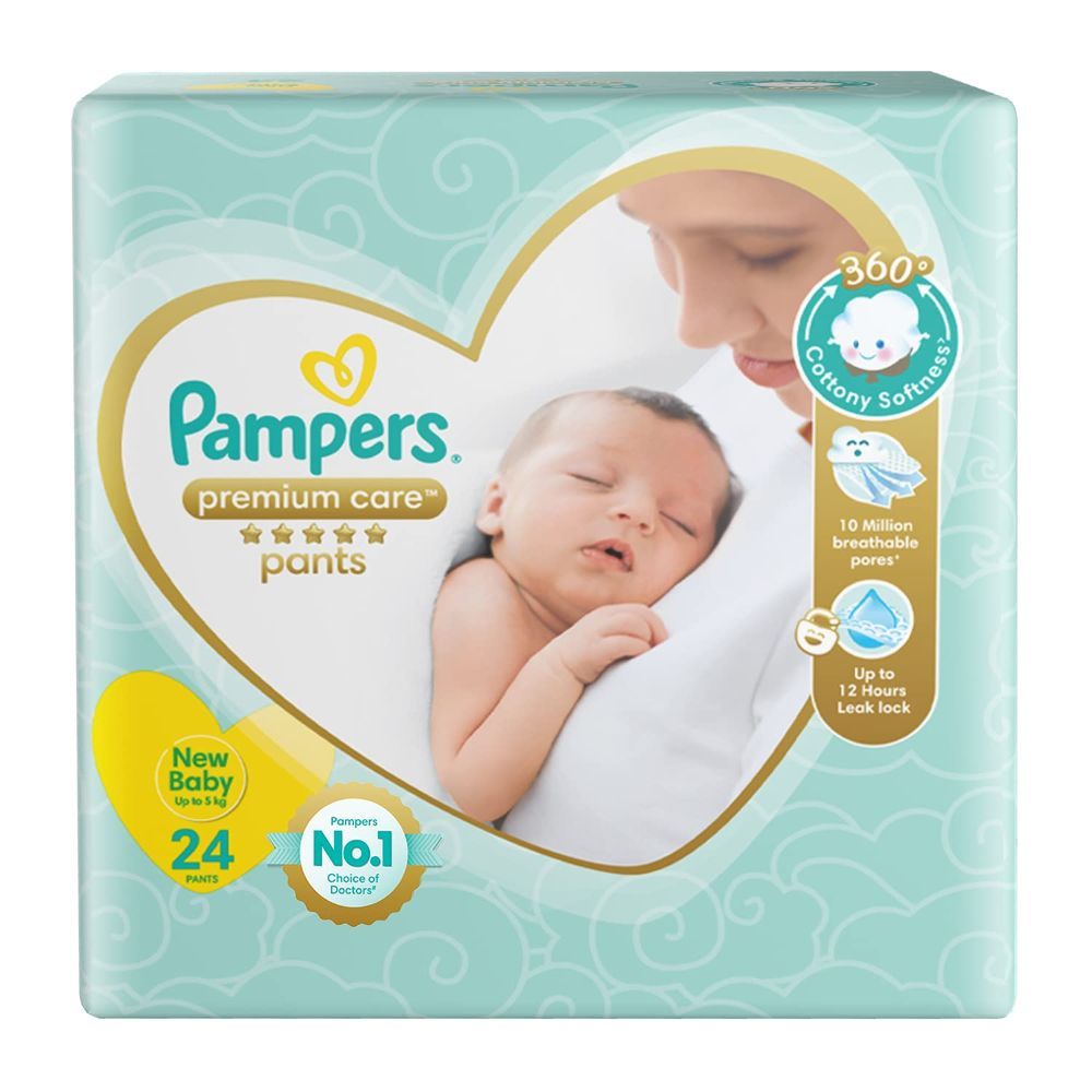 Pampers Premium Care Diaper Pants New Born, 24 Count, Pack of 1 