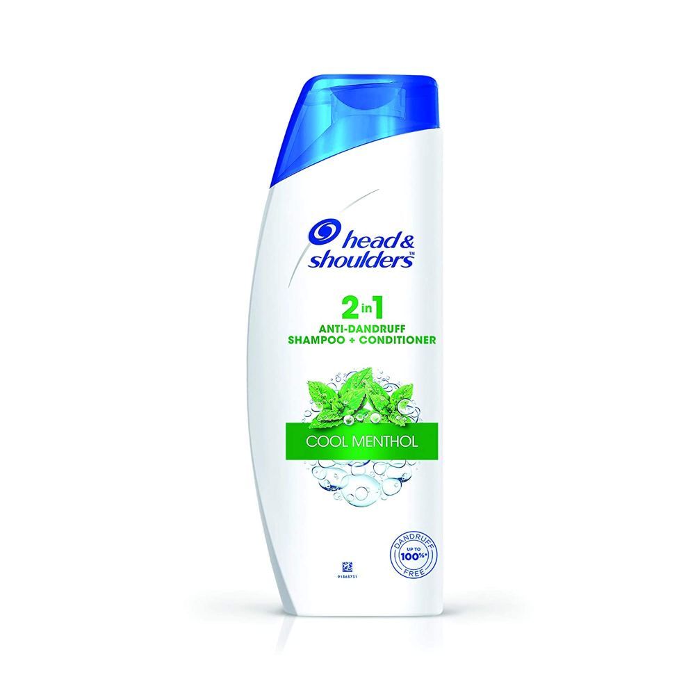 Head & Shoulders 2 in 1 Cool Menthol Anti-Dandruff Shampoo + Conditioner, 180 ml, Pack of 1 