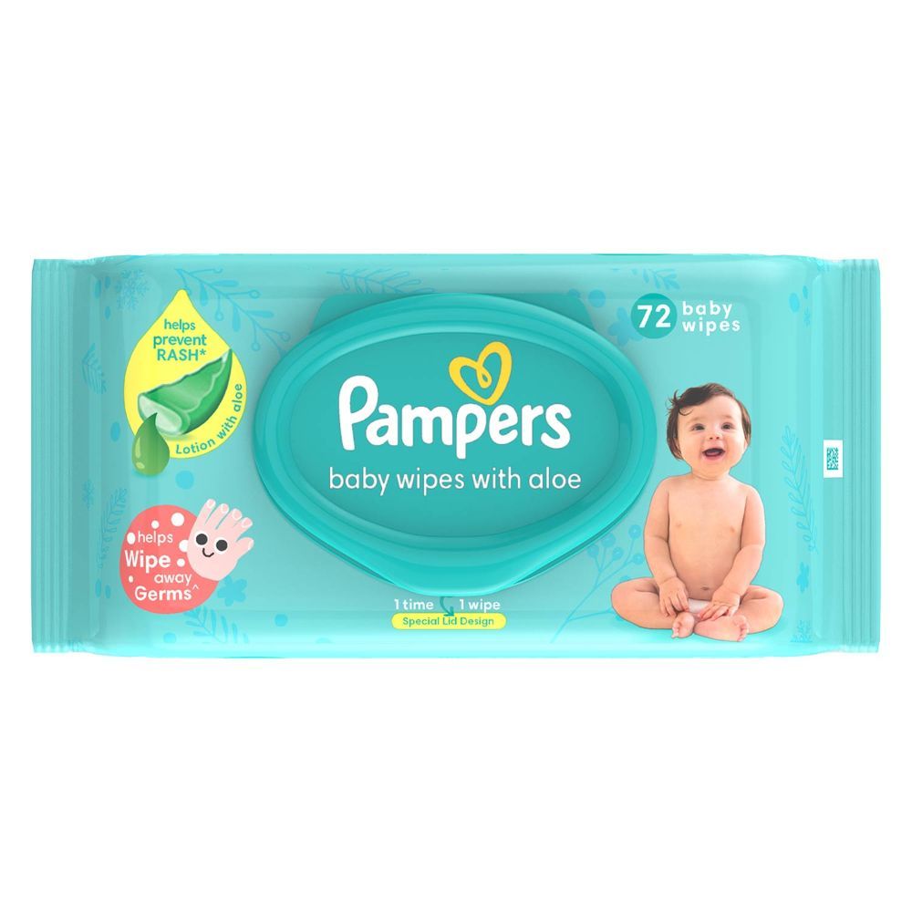 Buy Pampers Baby Wipes with Aloe, 72 Count Online