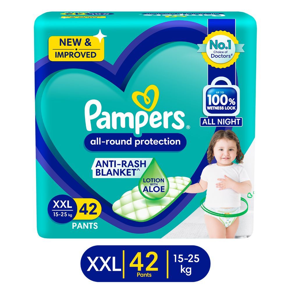 Pampers All-Round Protection Diaper Pants XXL, 42 Count, Pack of 1 