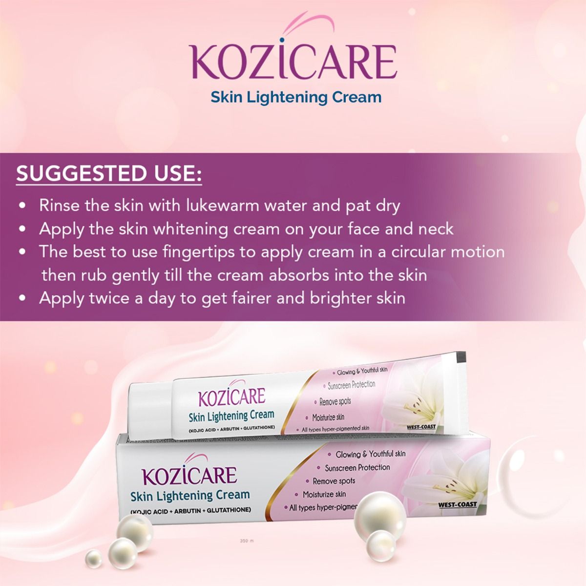 Kozicare Skin Lightening Cream, 15 gm, Pack of 1 