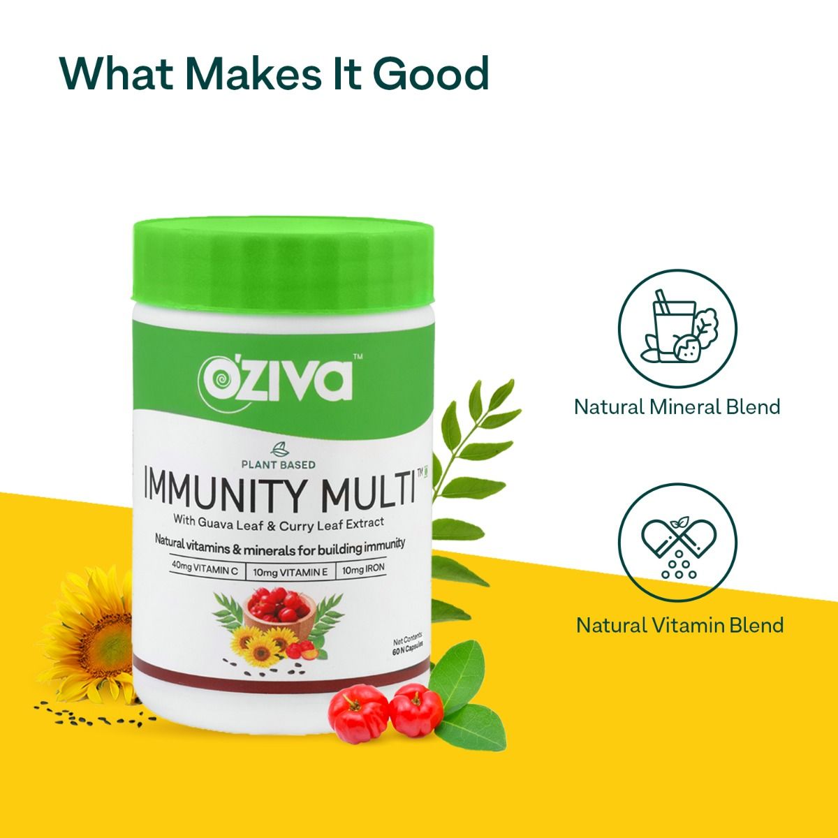 OZiva Immunity Multi, 60 Capsules, Pack of 1 