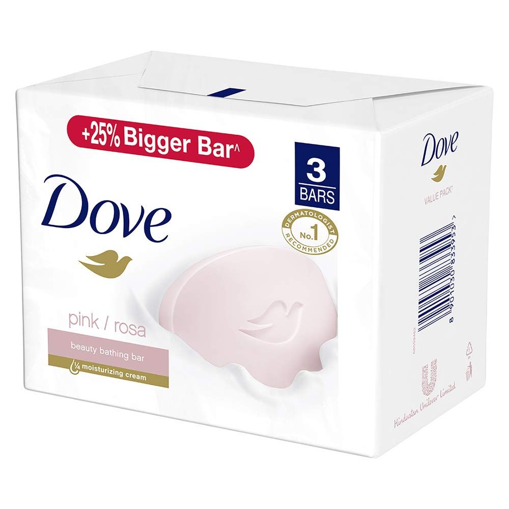 Dove Pink Beauty Bathing Bar 375 Gm 3 X 125 Gm Price Uses Side 