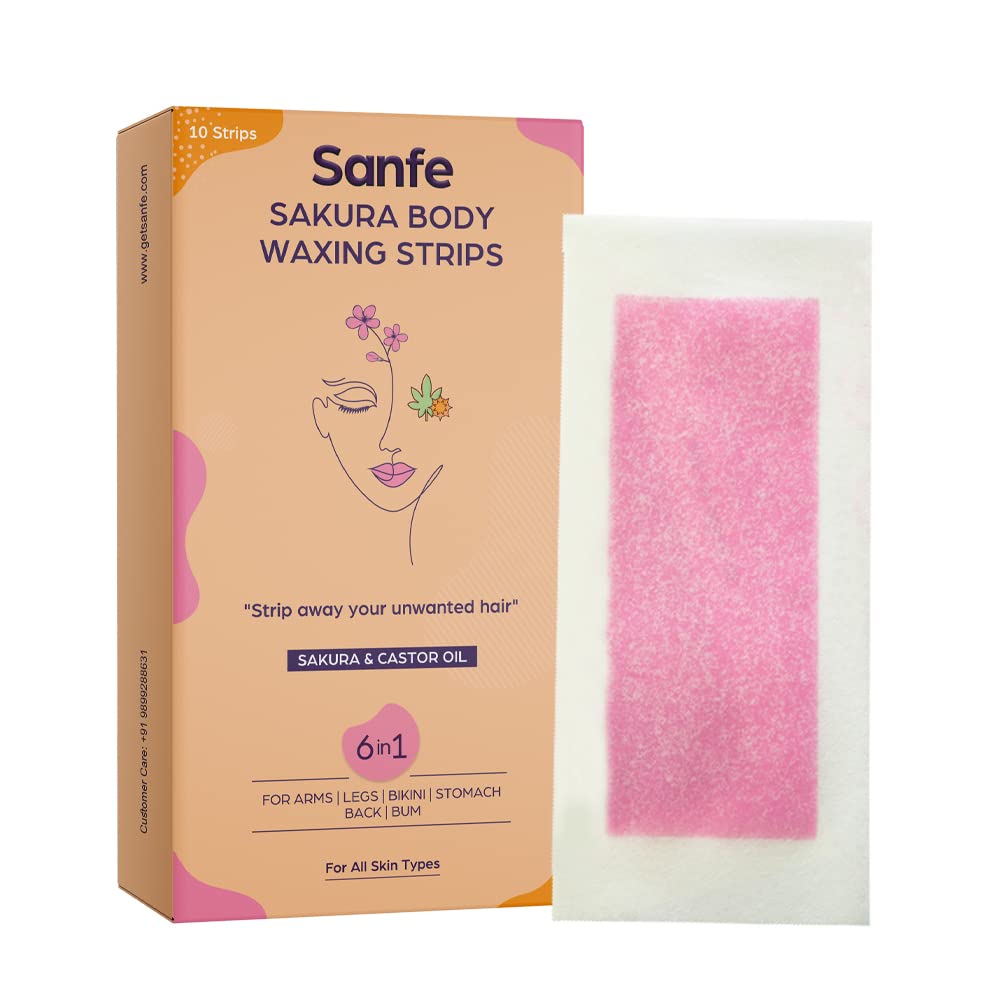 Buy Sanfe Sakura Body Waxing Strips, 10 Count Online