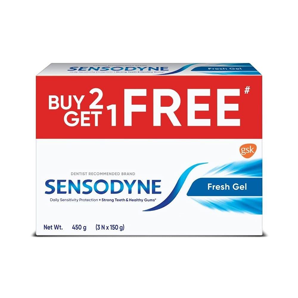 Buy Sensodyne Fresh Gel Toothpaste, 450 gm ( 3x150 gm ) Online