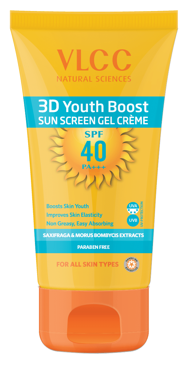VLCC 3D Youth Boost SPF40 PA+++ Sun Screen Gel Crème, 50 gm, Pack of 1 