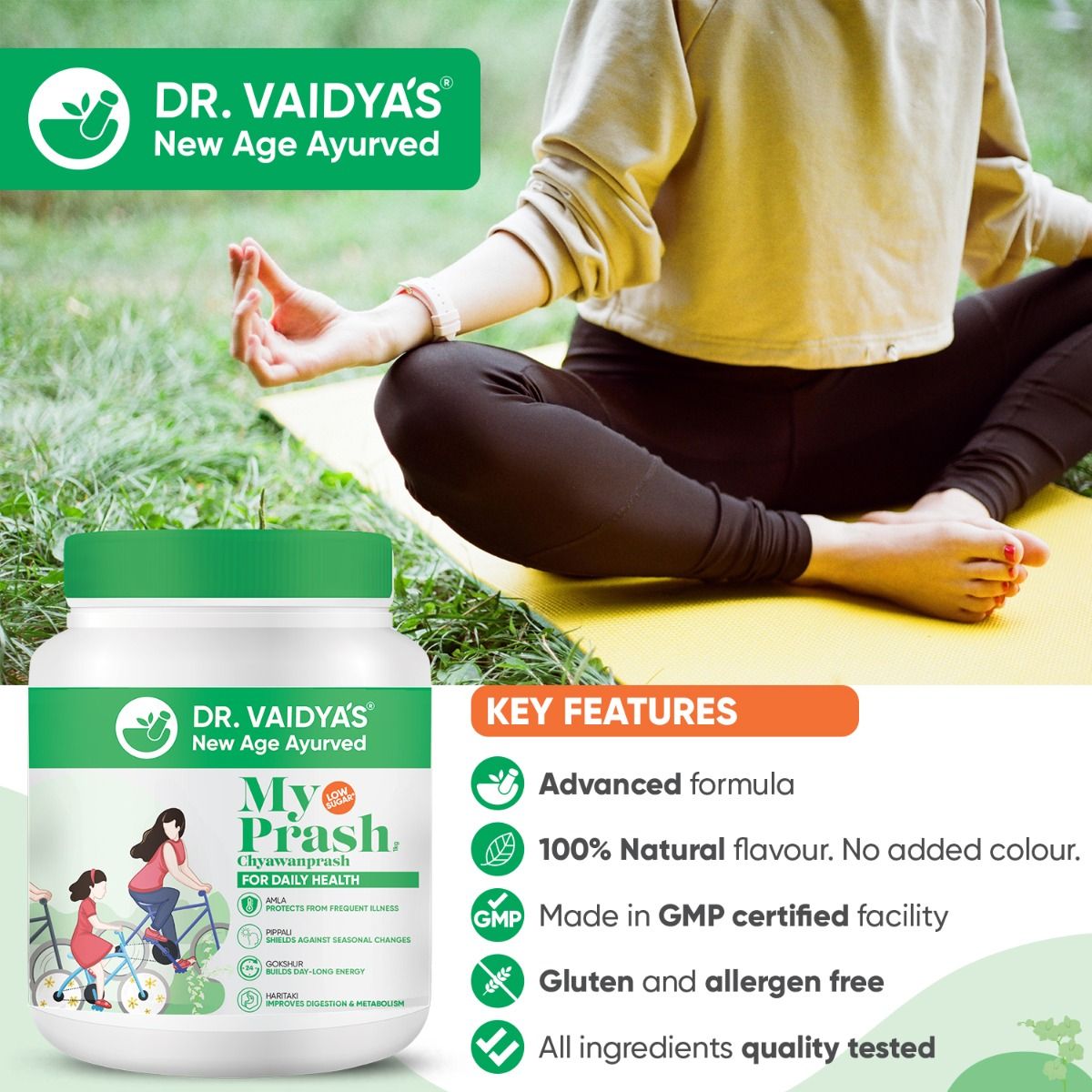 DR. Vaidya's My Prash Chyawanprash for Daily Health, 1 Kg, Pack of 1 