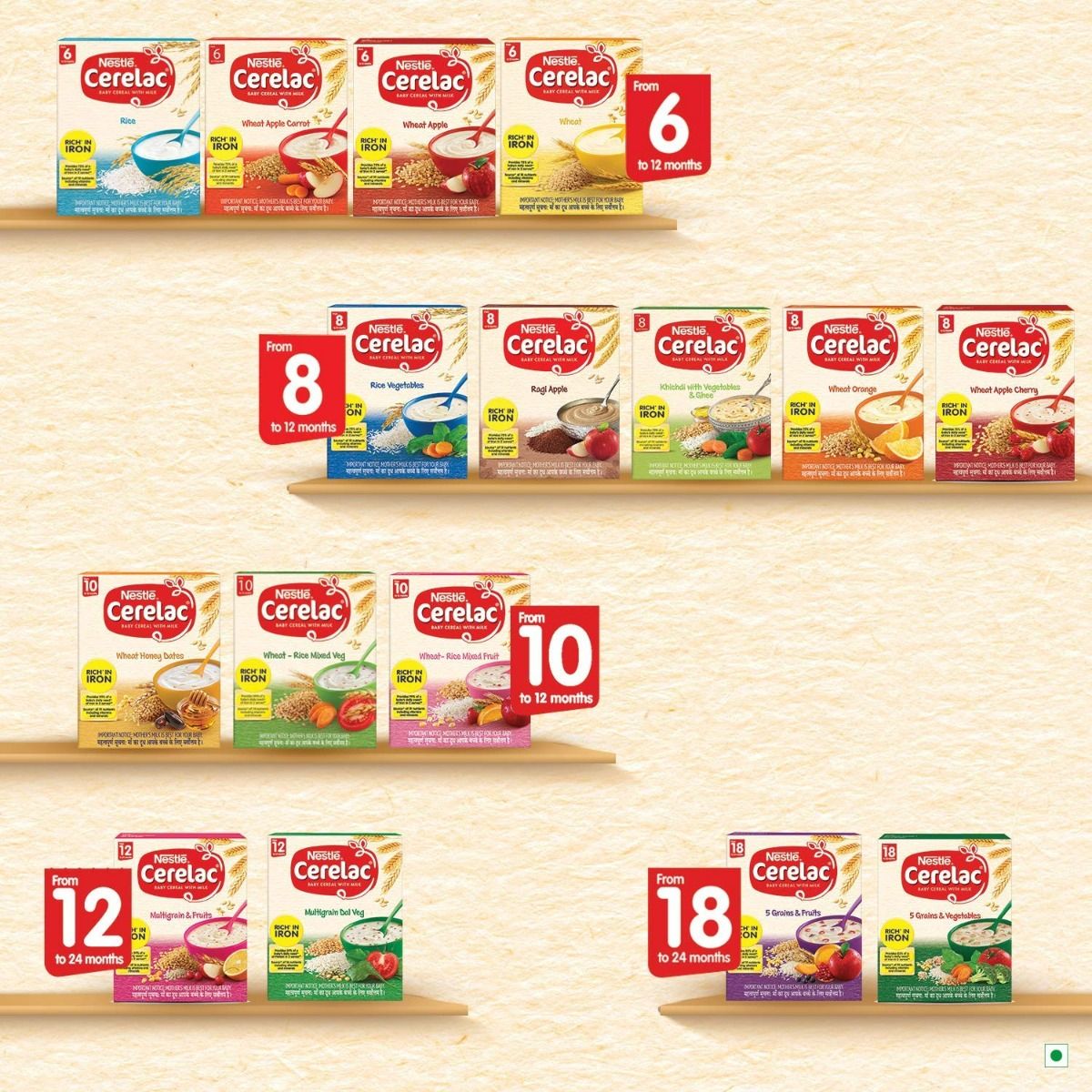 Nestle Cerelac Baby Cereal with Milk Wheat Rice Mixed Fruit (From 10 to 12 Months) Powder, 300 gm Refill Pack, Pack of 1 