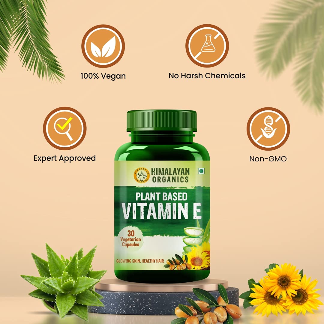 Himalayan Organics Plant Based Vitamin E, 30 Capsules, Pack of 1 