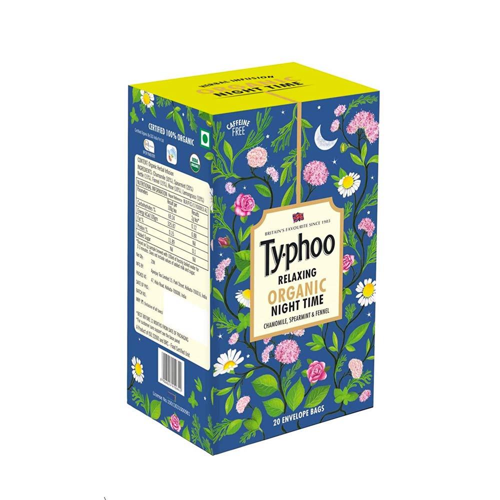 Buy Ty.phoo Relaxing Organic Night Time Tea Bags, 20 Count Online