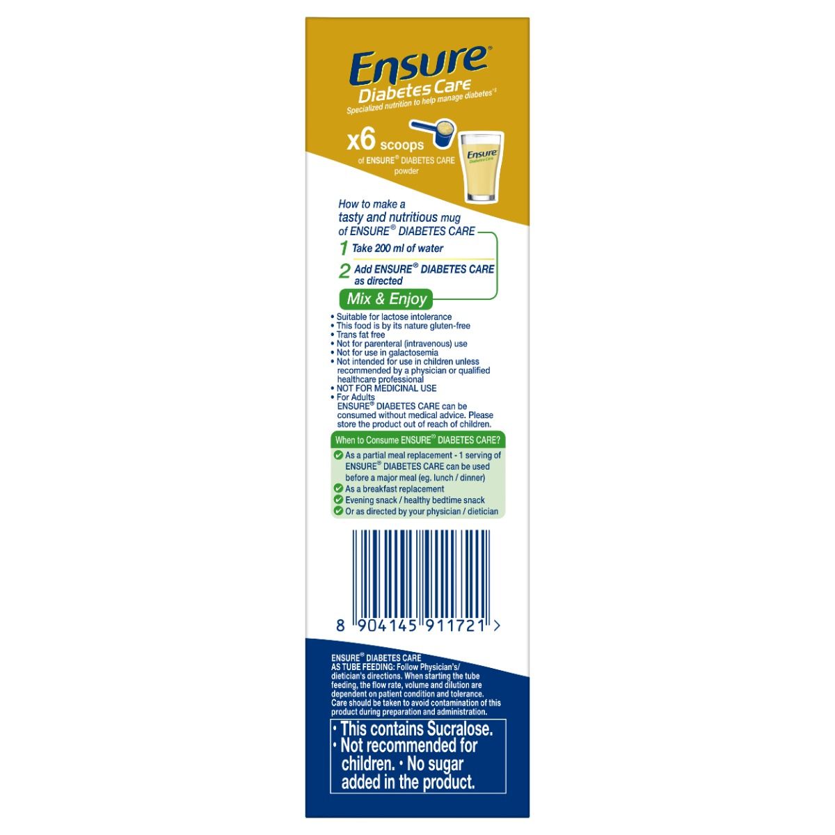 Ensure Diabetes Care Vanilla Delight Flavour Powder, 200 gm Refill