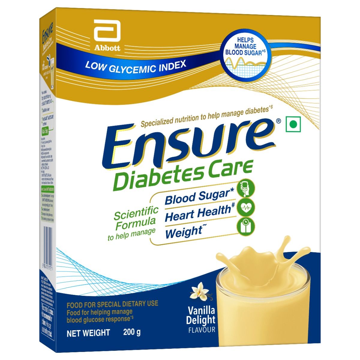 Buy Ensure Diabetes Care Vanilla Delight Flavour Powder, 200 gm Refill Online