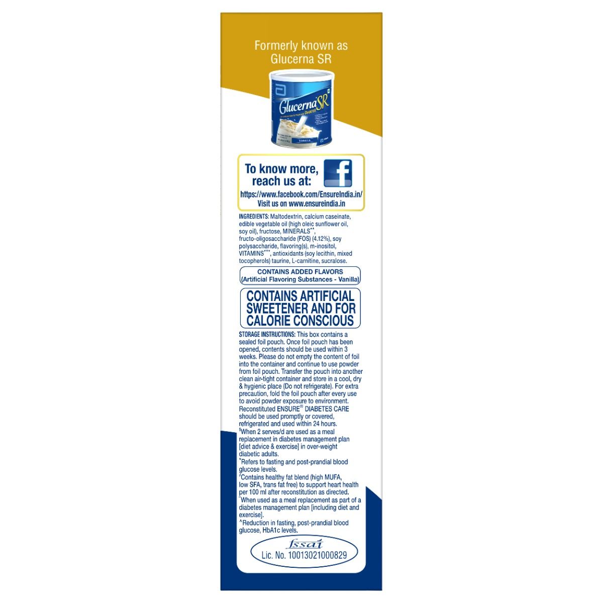 Ensure Diabetes Care Vanilla Delight Flavour Powder, 200 gm Refill