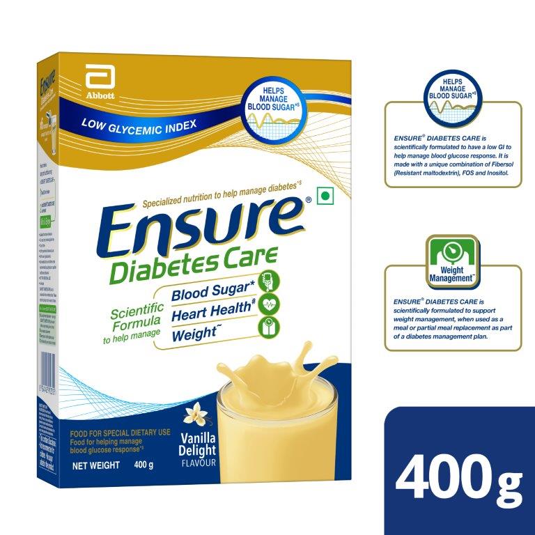 Buy Ensure Diabetes Care Vanilla Delight Flavour Powder, 400 gm Online