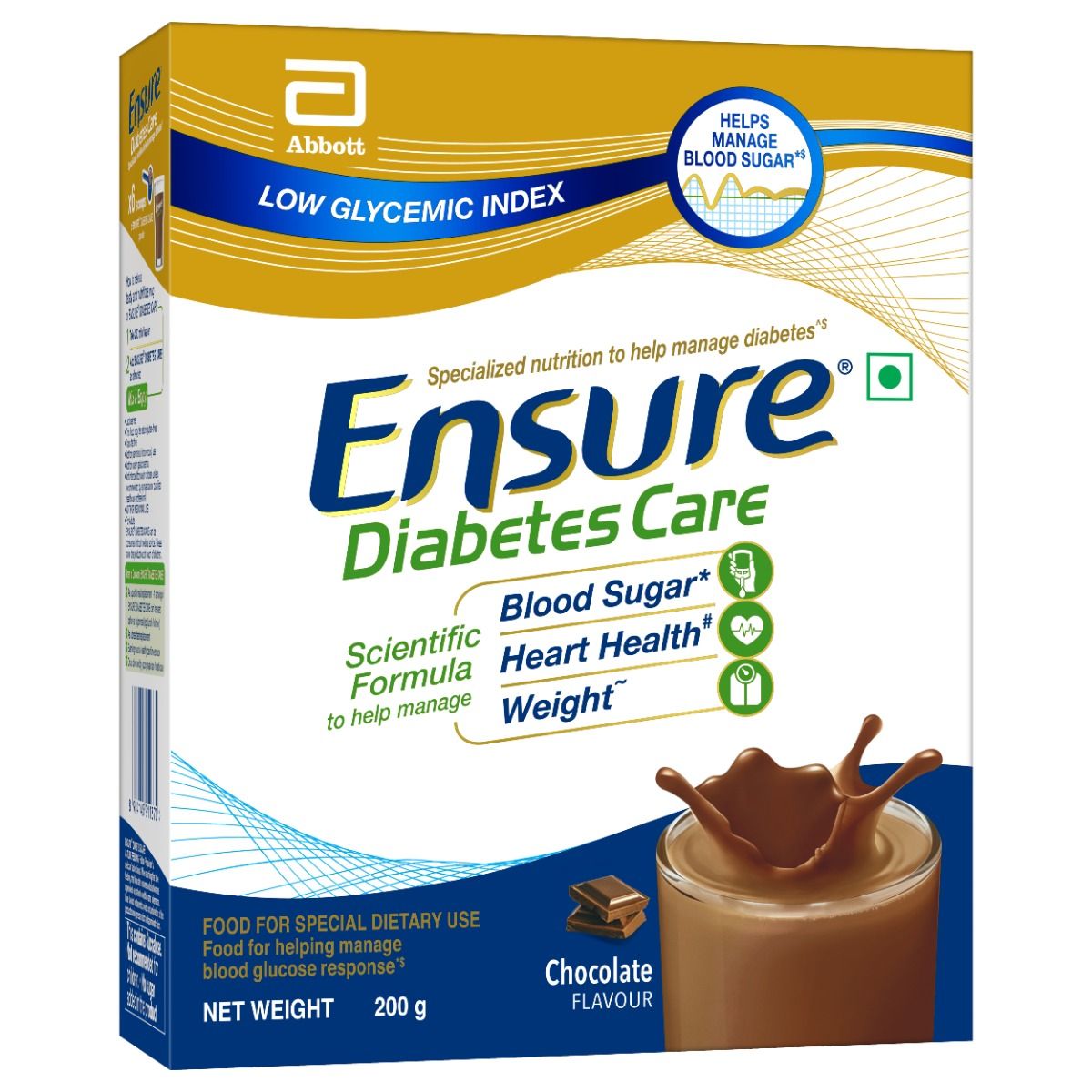 Buy Ensure Diabetes Care Chocolate Flavour Powder, 200 gm Refill Pack Online