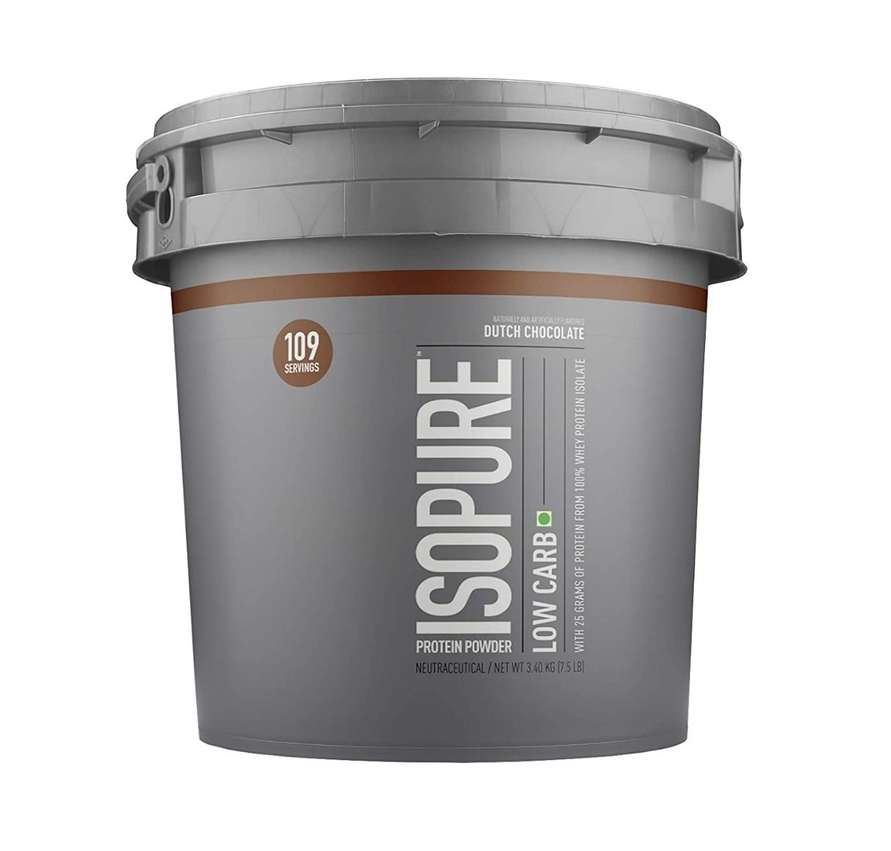 Isopure Low Carb Dutch Chocolate Flavoured Powder, 7.5 lb, Pack of 1 